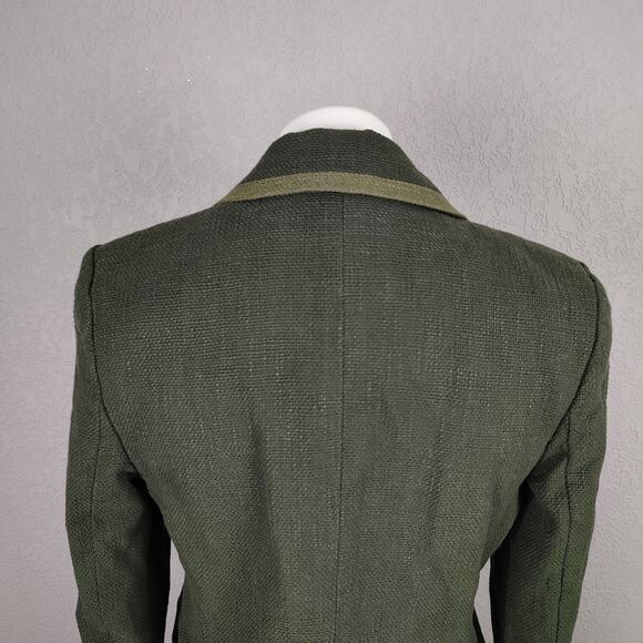 Veronica Beard Edison Dickey Jacket Olive Green Double Breasted Size 8 - Picture 11 of 16
